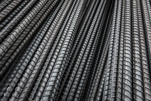 Vergalhões Para Estrutura Concreto Reforço Canteiro Obras — Fotografia de Stock