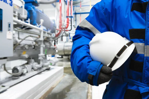 Engineer Control Compressor System Cold Room Plant — Stock Photo, Image