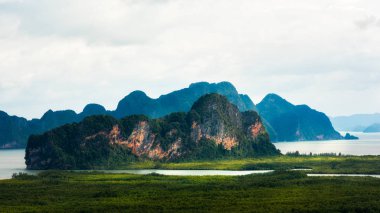 Gün doğumunda Samed Nangshe bakış açısı, Phang Nga eyaleti, Tayland