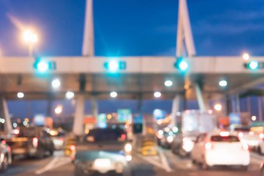 Trafikte Stuck bulanık görüntü. Arka plan için otoyol durdurma alanı.