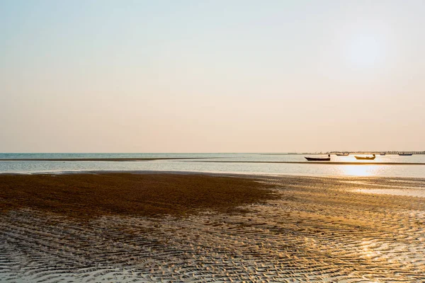 Pôr Sol Praia Viajar Relaxar Conceito Verão — Fotografia de Stock