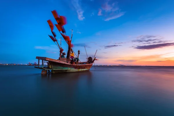 Barco Pesca Praia Tailândia — Fotografia de Stock