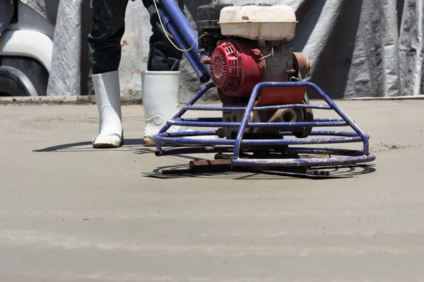 Stål Murslev Maskin För Utjämning Yta Till Betongplatta — Stockfoto