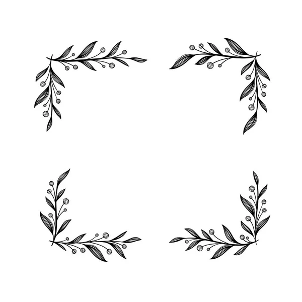 Floral çerçeveler. Benzersiz dekorasyon için tebrik kartı, düğün davetiyesi, tarih kaydedin. Senin metin için yer.
