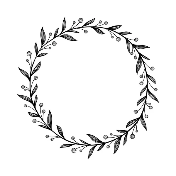 Floral frames. Unieke decoratie voor wenskaart, uitnodiging bruiloft, sla de datum. Ruimte voor uw tekst. — Stockvector