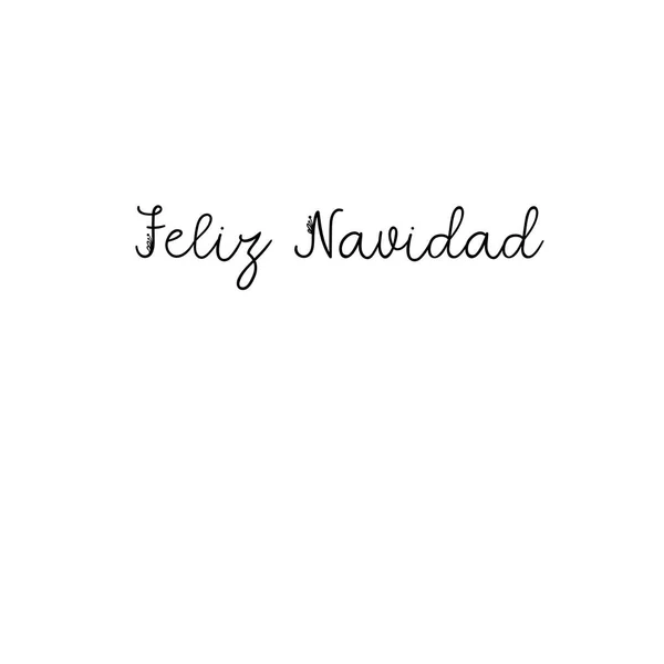 Tarjeta de felicitación Feliz Navidad Lettering. Feliz Navidad en español. Caligrafía moderna vectorial. Decoración de Navidad — Vector de stock