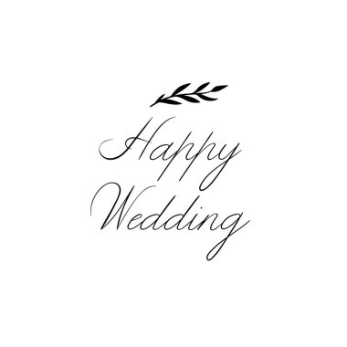 Mutlu düğün el metin yazı. Tebrik kartları, davetiyeler düğün için hat yazıt. Vektör hat