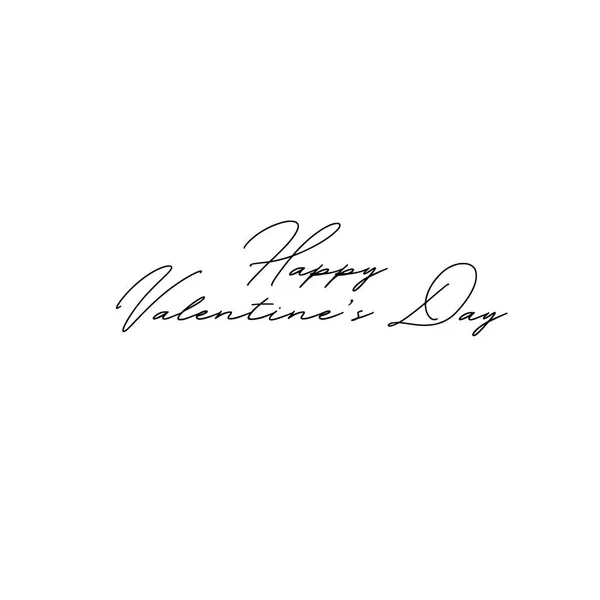 Feliz día de San Valentín. Cartel de tipografía. Texto caligráfico manuscrito . — Vector de stock