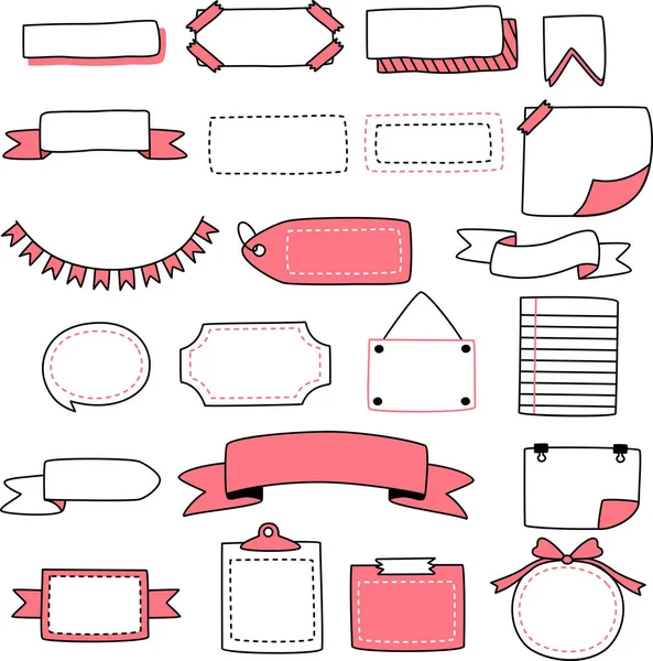 Vektor Ploché Kresby Znaků Ilustrace Položky Pro Projektanta Dekorace Kulatého — Stockový vektor