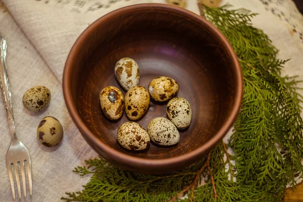 Paskalya Yumurtaları Rustik Tarzda — Stok fotoğraf