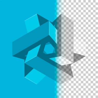 Birim metalik parlaklık ile geometrik şekil. İş veya Web sitesi için simge için logo