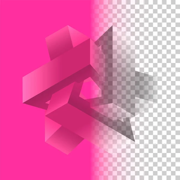 Birim metalik parlaklık ile geometrik şekil. İş veya Web sitesi için simge için logo