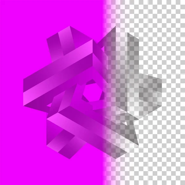 Birim metalik parlaklık ile geometrik şekil. İş veya Web sitesi için simge için logo