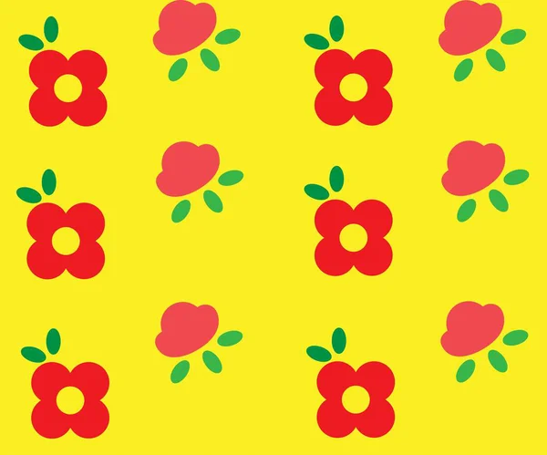 Flower Cute Background Vector Illustration — Stock Vector