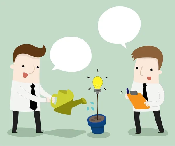 İşadamı Fikir Karikatür Grows