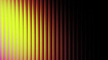 Mor ve Sarı Cam Gradyan, Soyut Neon Efekti. Çizgili kaburgalı yüzey menekşe ve altın sarısını parlak ışıkla harmanlıyor. Parlak fütüristik değişim etkisi derinlik ve zarafet ekler ve onu siber tasarım için ideal kılar.