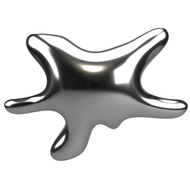 Parlak metalik damlacık, dinamik organik biçimde yansıtıcı gümüş yüzey. Sıvı tasarım, yaratıcılık ve çağdaş 3B görselleştirme kavramı.