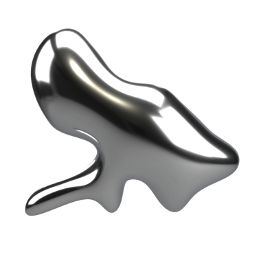 Cilalanmış gümüş leke, pürüzsüz krom soyut form ve fütüristik estetik. Modern teknoloji kavramları, grafik tasarımı ve sanatsal projeler için ideal.