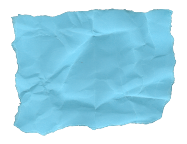 Kırışmış kenarları pürüzlü mavi kağıt parçası, kolaj için izole edilmiş kırışık yaprak, hatıra defteri ve dokulu arka planlar..