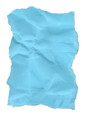 Yırtık kenarlı mavi buruşuk kağıt, modern soyut şablonlar ve desenli tasarımlar için izole edilmiş yırtık parça..