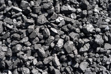 Doğal kömür yatakları. Doku ve Arkaplan. Büyük kömür kütleleri. Kaba kesir. Endüstri için yakıt manzarası. 