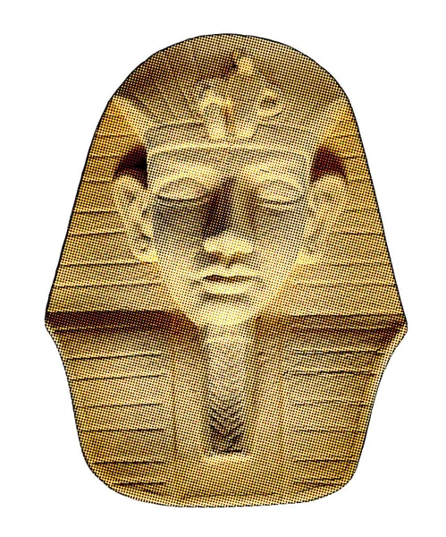 Tutankhamuns Mask Pop Dot Komisk Konst — Stockfoto