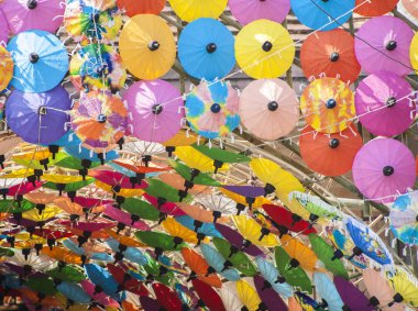 Şemsiye / kağıt şemsiyeler renkli: renkli şemsiyeler arka plan