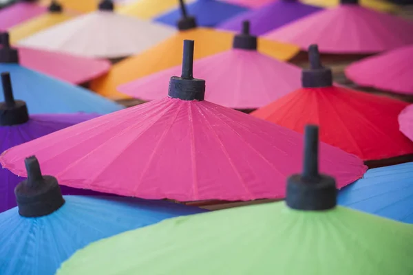 Umbrellas Paper Umbrellas Colorful Colorful Umbrellas Background — Stock Photo, Image