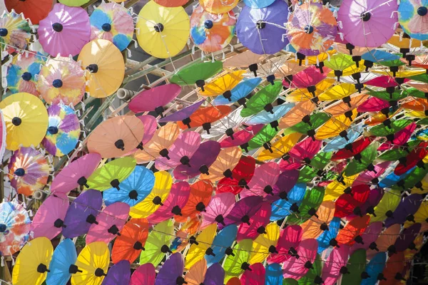 Parapluies Parapluies Papier Coloré Fond Parapluies Colorés — Photo