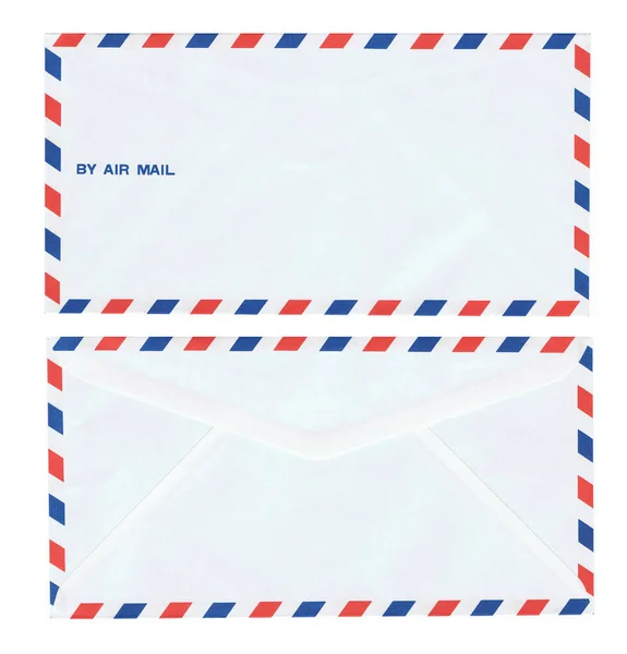 Envelopes Correio Aéreo Internacional Envelopes Estilo Antigo Real Frente Verso — Fotografia de Stock