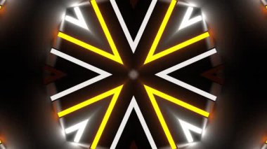 Parlayan soyut ışıkların soyut resimlerinin 3 boyutlu görüntülenmesi