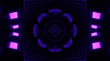 Neon ışıklı 3 boyutlu özet arkaplan.