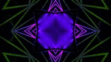 Üç boyutlu soyut arkaplan ve neon ışıkları. Neon tüneli. boşluk d.