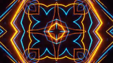 Fütürist neon ışıklarının 3 boyutlu bir çizimi - duvar kağıtları için mükemmel