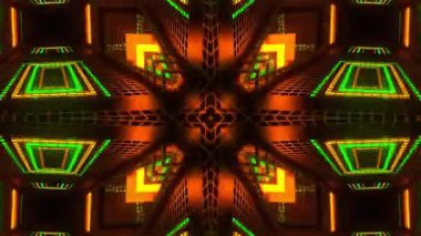 Işıkların kaleydoskop arkaplanı neon renkleriyle