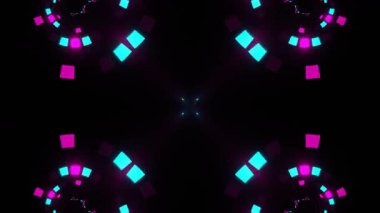 Soyut neon parlayan ışık arkaplanının 3 boyutlu görüntülenmesi