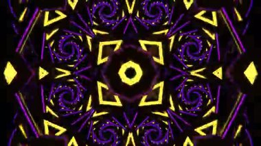 mor ve sarı renklerde kaleydoskopik bir arkaplan