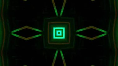 Soyut neon ışıkların 3 boyutlu görüntüsü