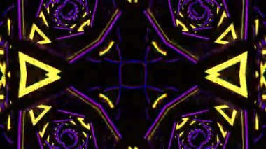 Soyut illüstrasyonun 3 boyutlu canlandırması