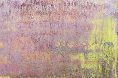 renk paslı metal duvar doku, eski yıpranmış yüzey.