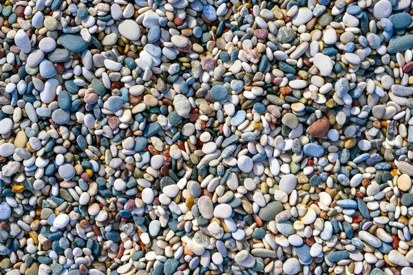 Textuur Van Kleurrijke Zee Stenen Strand Bovenaanzicht Flatley — Stockfoto