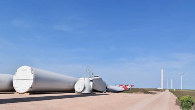 Şantiye rüzgar çiftliği Alibunar, Sırbistan   