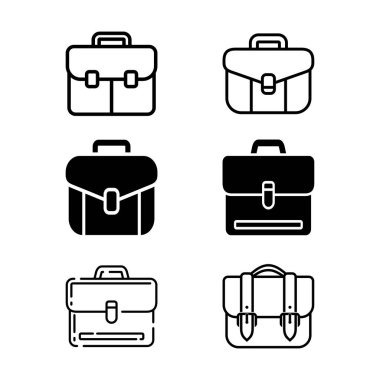 Evrak çantası ikon vektör tasarım şablonunu ayarla