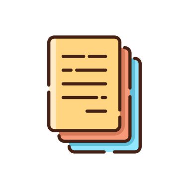 Paper document vector design template