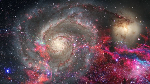 Abstrakta Vetenskapliga Bakgrund Galaxy Och Nebulosa Rymden Delar Denna Bild — Stockfoto