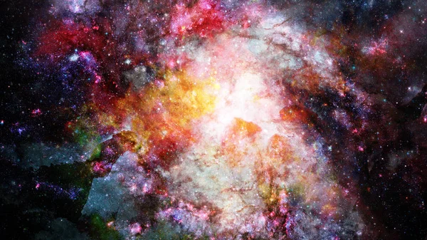 Τομέα Αστεριών Και Νεφέλωμα Στο Βαθύ Διάστημα Πολλά Έτη Φωτός — Φωτογραφία Αρχείου