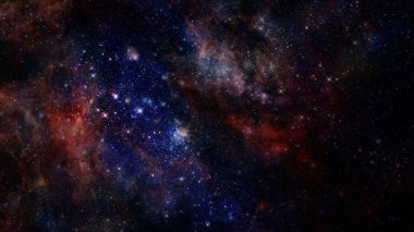 Kozmik gökada Bulutsusu, stardust ve parlak parlayan yıldızlar arka plan. Nasa tarafından döşenmiş bu görüntü unsurları.
