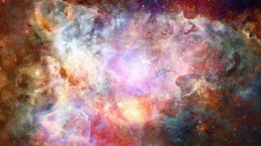 Nebula ve galaksi uzayda. Bu görüntünün elementleri NASA tarafından desteklenmektedir.