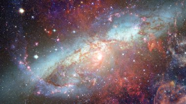 Uzaydaki sarmal galaksi. Bu görüntünün elementleri NASA tarafından desteklenmektedir.
