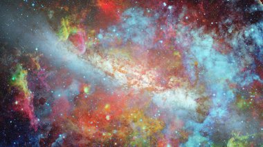 Güzel nebula ve galaksi. Bu görüntünün elementleri NASA tarafından desteklenmektedir.